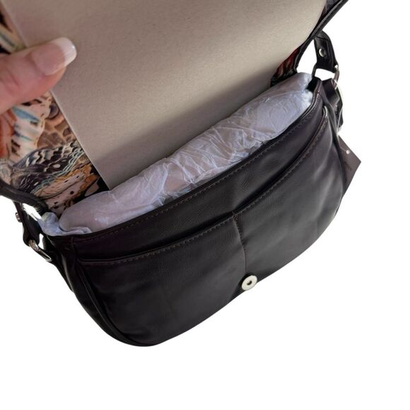 Nine West In The Loop Shoulder Crossbody Bag Dark Burgandy Butterfly New NWT - Picture 5 of 15